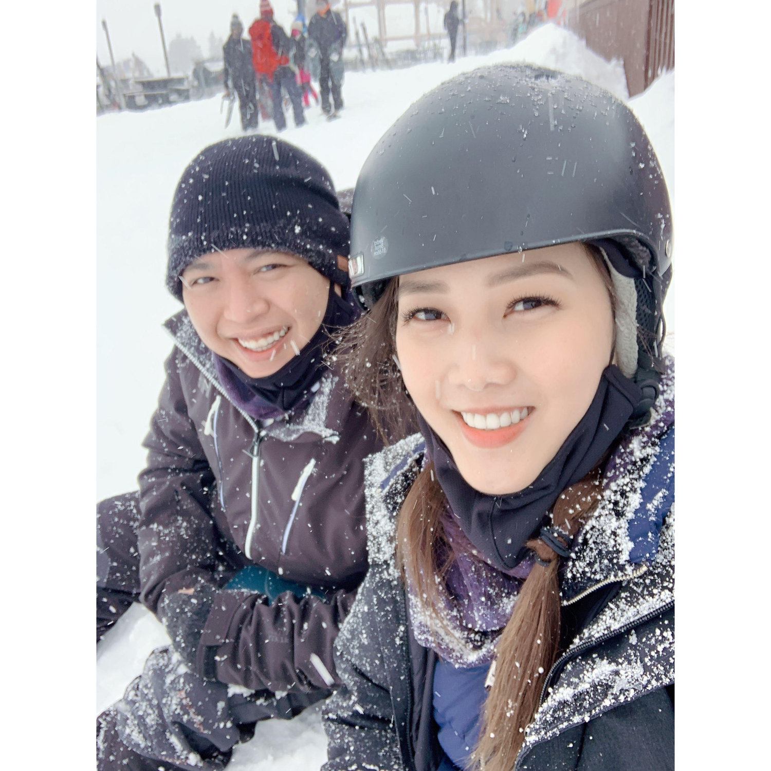 My Birthday skiing trip.  I look happy but I was actually really cold and really out of breath I was better by the second day - Quoc