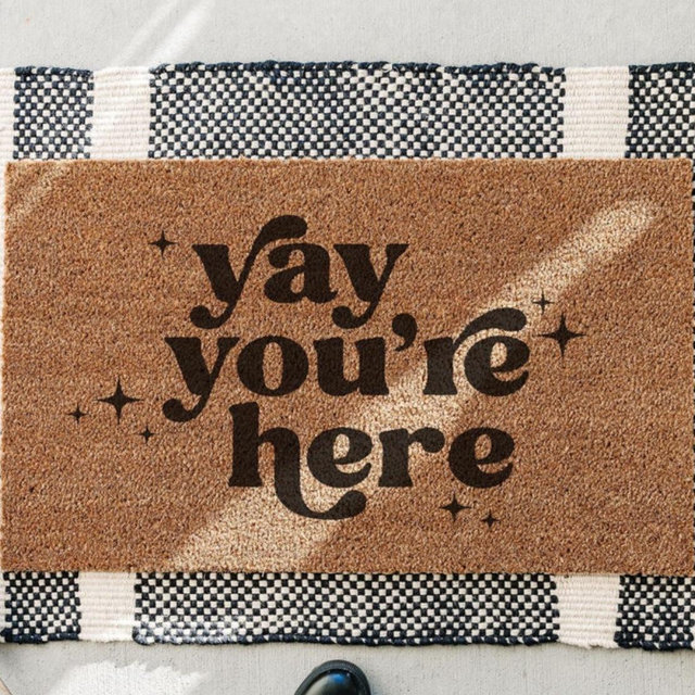Yay you’re here welcome mat