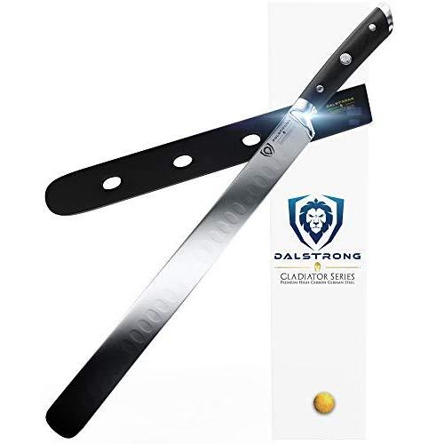DALSTRONG Slicing Carving Knife - 12" Granton Edge - Gladiator Series - German HC Steel - w/Sheath