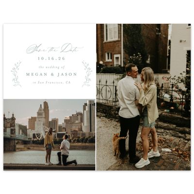 White Wedding Digital Save the Date - Sequoia Multiphoto