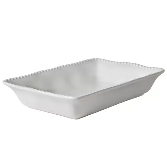 Modern Farmhouse Home 3 qt. Rectangular Baking Dish in White