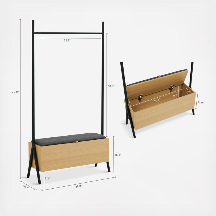 Manhattan Comfort, Paloma Modern Open Hanging Closet | Zola