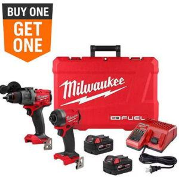 M18 FUEL 18V Lithium-Ion Brushless Cordless Hammer Drill and Impact Driver Combo Kit (2-Tool) with 2 Batteries