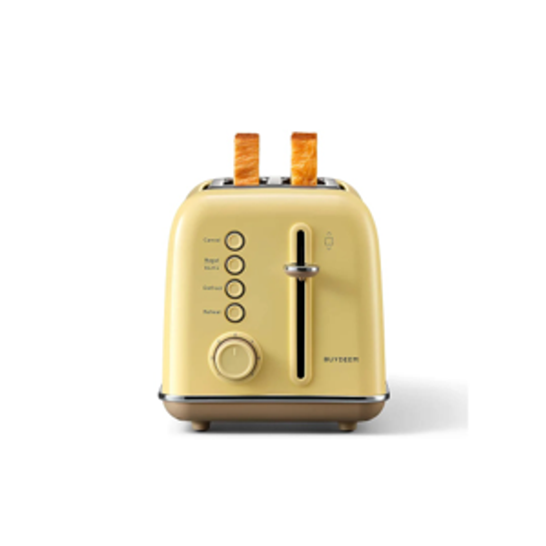 BUYDEEM DT620 Retro 2-Slice Toaster with Extra Wide Slots, 7-Shade Settings