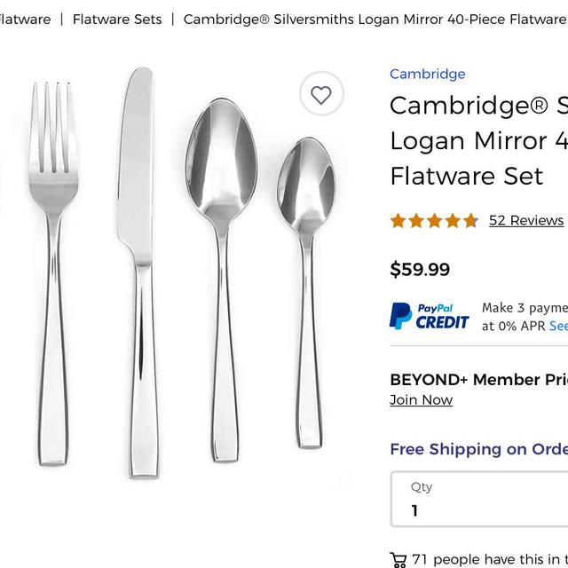 Cambridge Silversmiths Logan Mirror 40-Piece Set