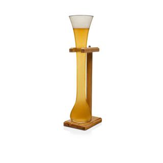Craft Brews Half-Yard of Ale with Wooden Stand