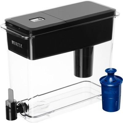 Brita Extra Large 18-Cup UltraMax Water Dispenser with 1 Longlast Filter - BPA Free -Jet Black