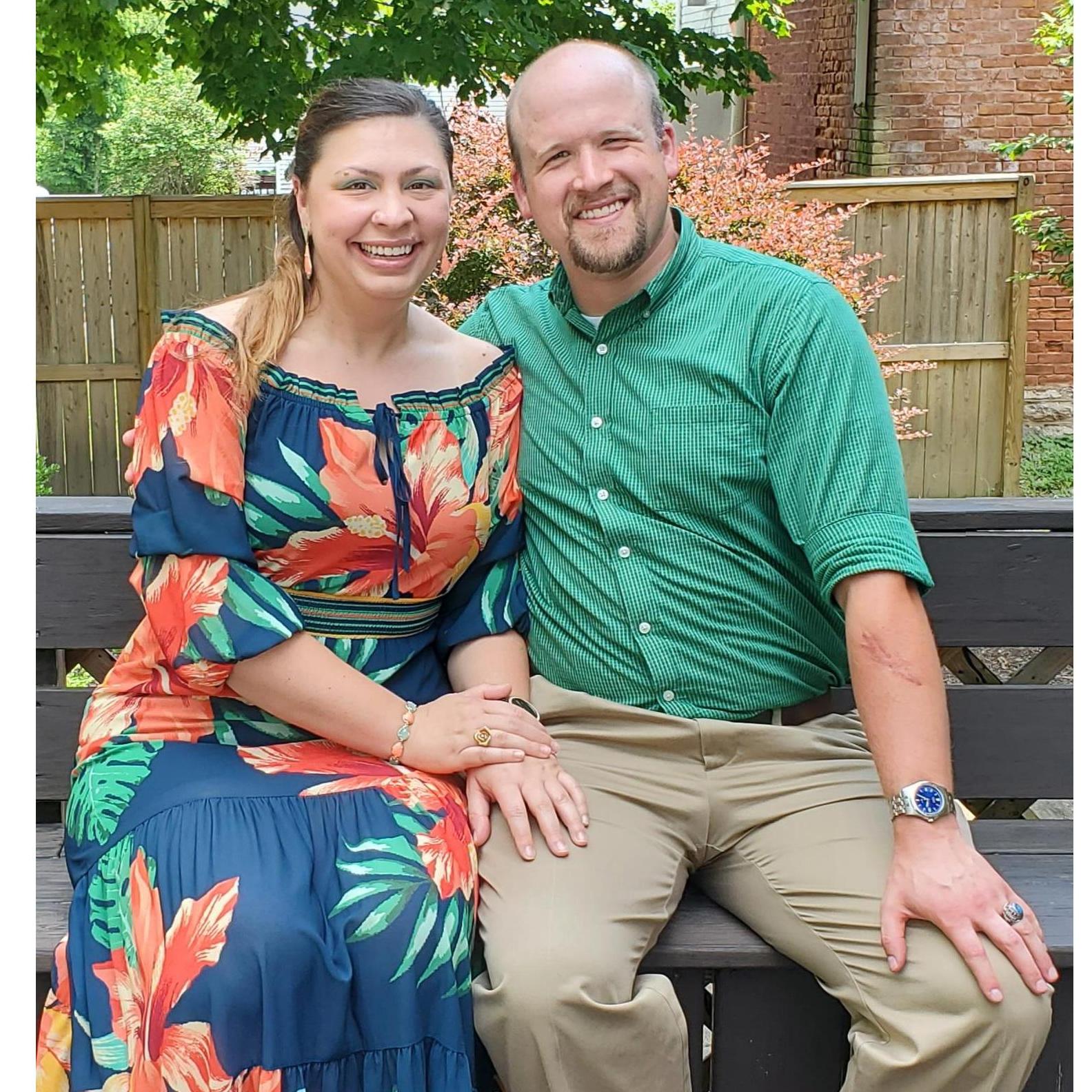 This is one of my favorite pictures of us. This is us at Daniel's sister's house celebrating Father's Day 2020