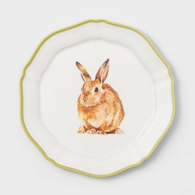9" Melamine Bunny Salad Plate Green - Threshold™