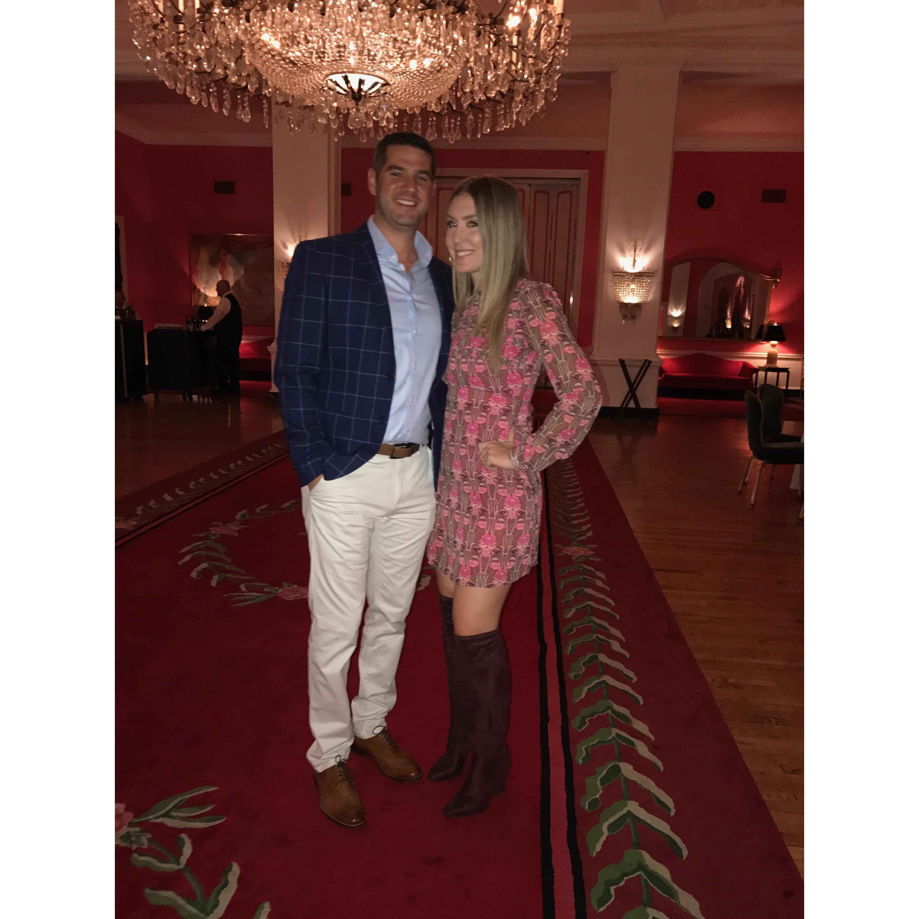 At the Greenbriar for Wes' company's business trip!