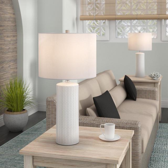Heming 25.25" Cream Table Lamp Set