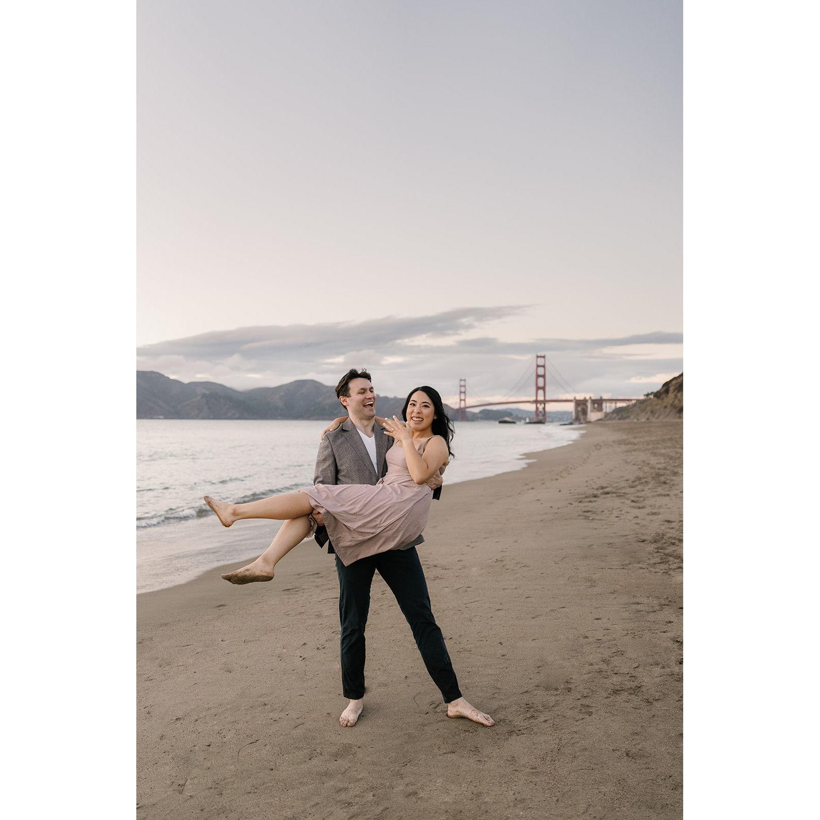 At Baker Beach. Photo by Zha Zha Photography.