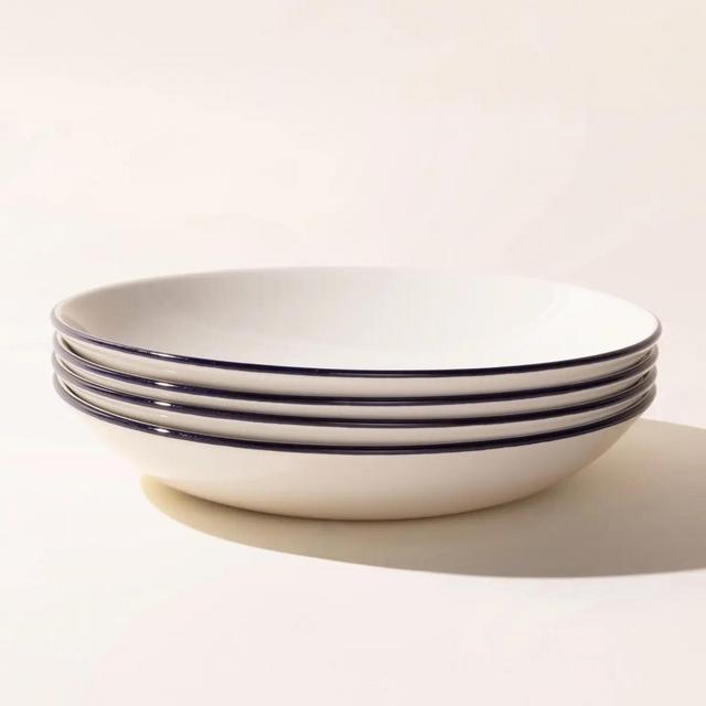 Entrée Bowls & Entrée Bowl Sets | Made In (Navy Rim)