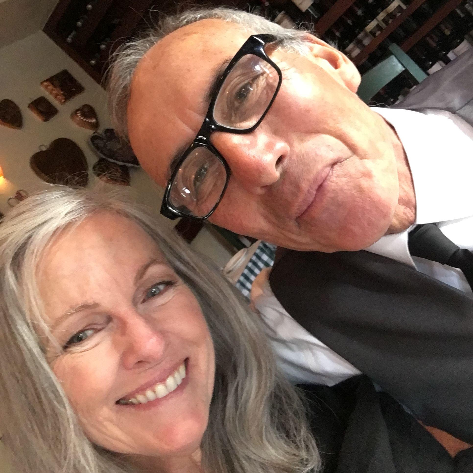 A Valentine selfie at Osteria Romantica in La Jolla.
