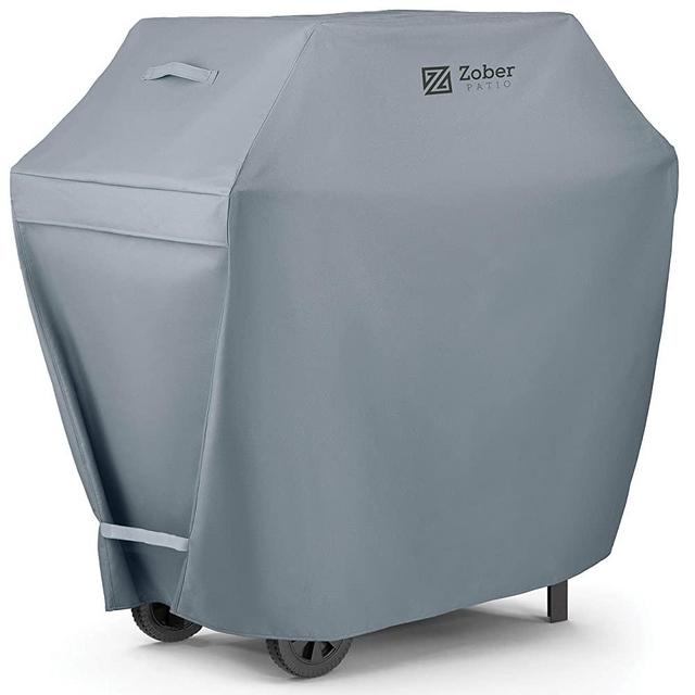 All-Weather Premium BBQ Grill Cover 58” - Double-Layer 600D Oxford Fabric - 100% Waterproof Gas Grill Cover With Covered Air Vents - Large Barbecue Grill Cover Featuring Dual Handles & Velcro Straps