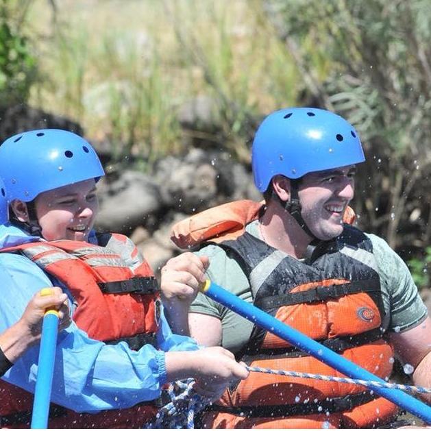 Trey and Tori's first time White Water Rafting in Colorado during a family trip with Trey's family in June of 2018