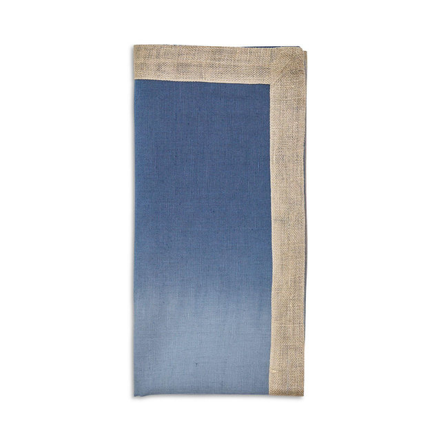 Kim Seybert Dip Dye Napkin in Blue and Gray