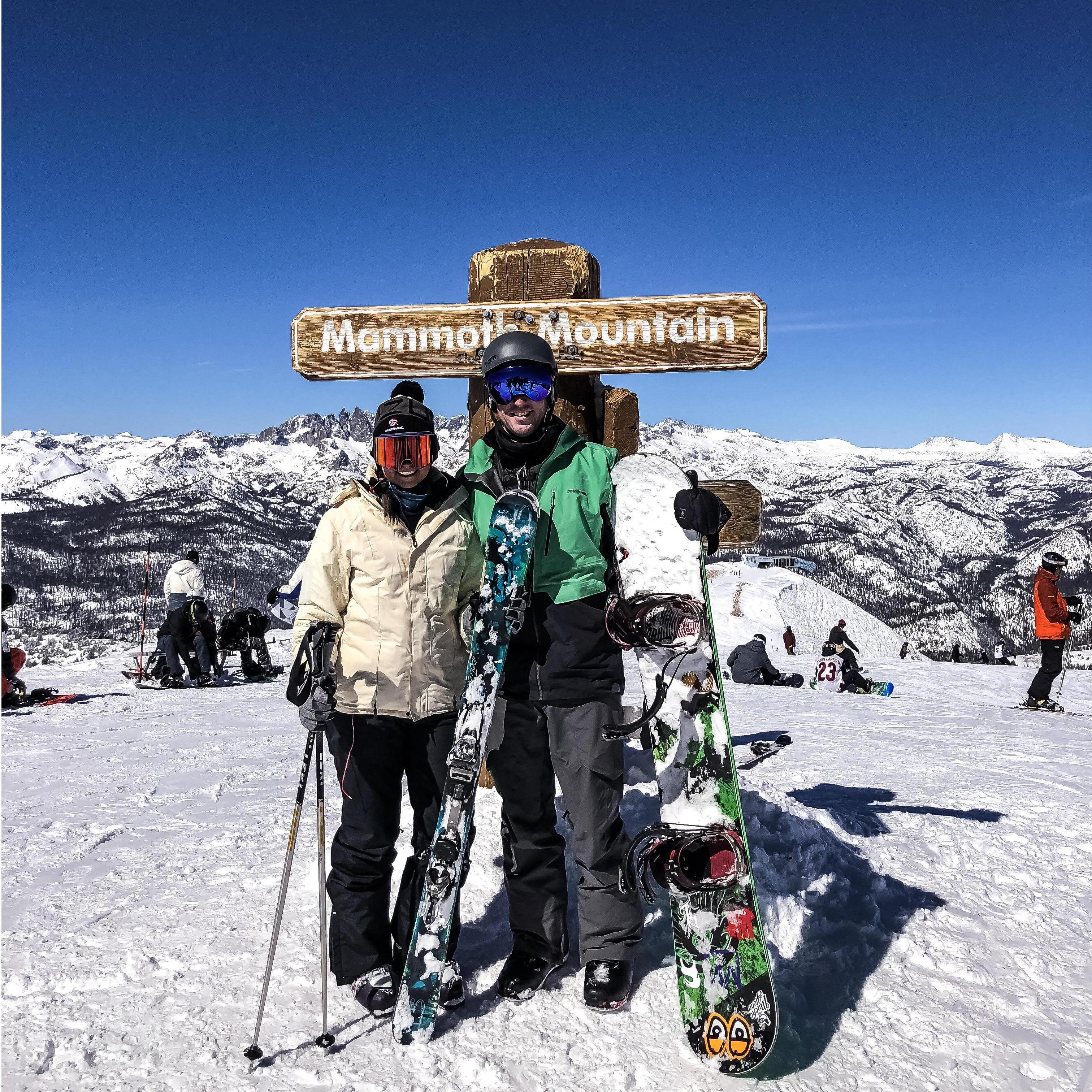 The first trip together to Mammoth...
