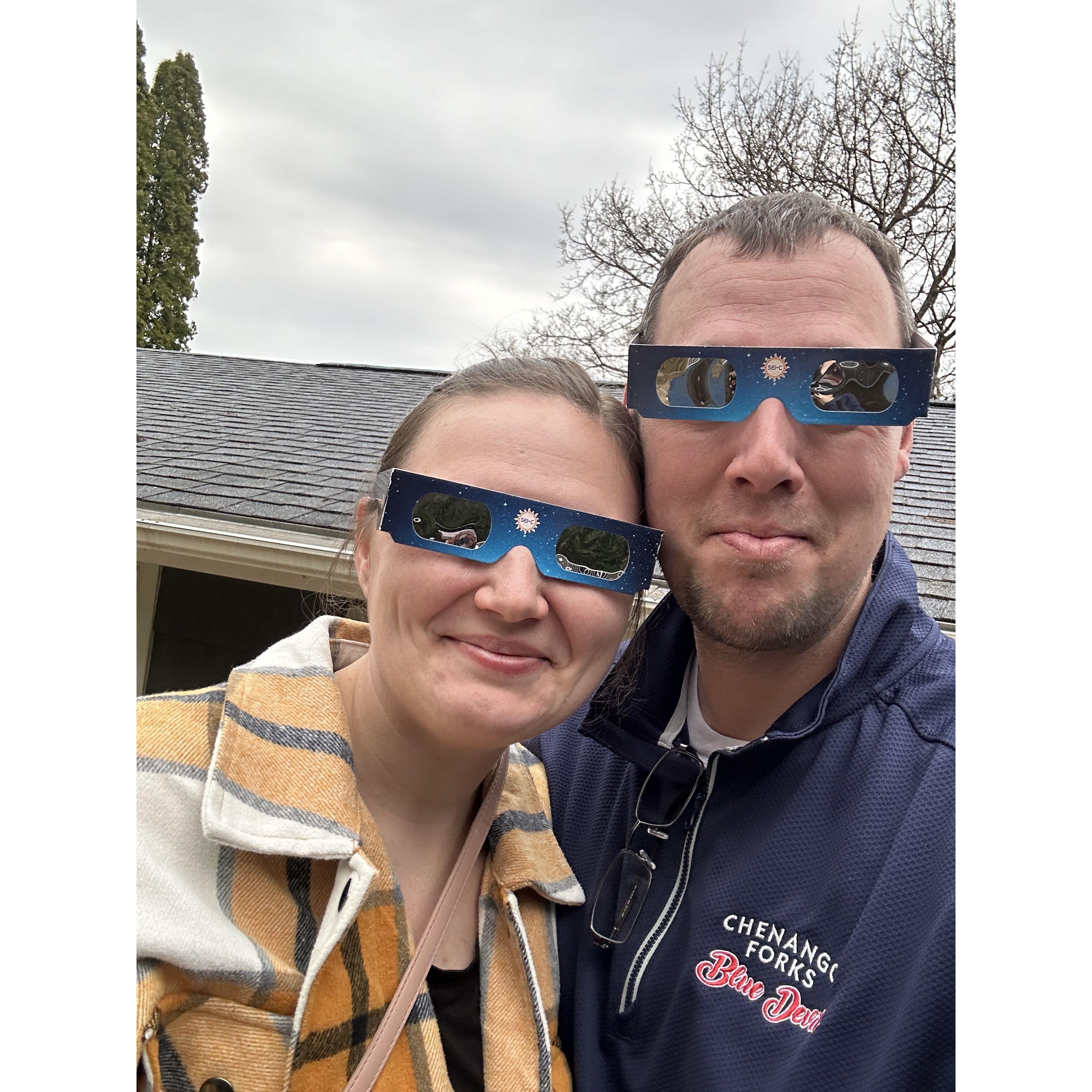 Watching the solar eclipse together!