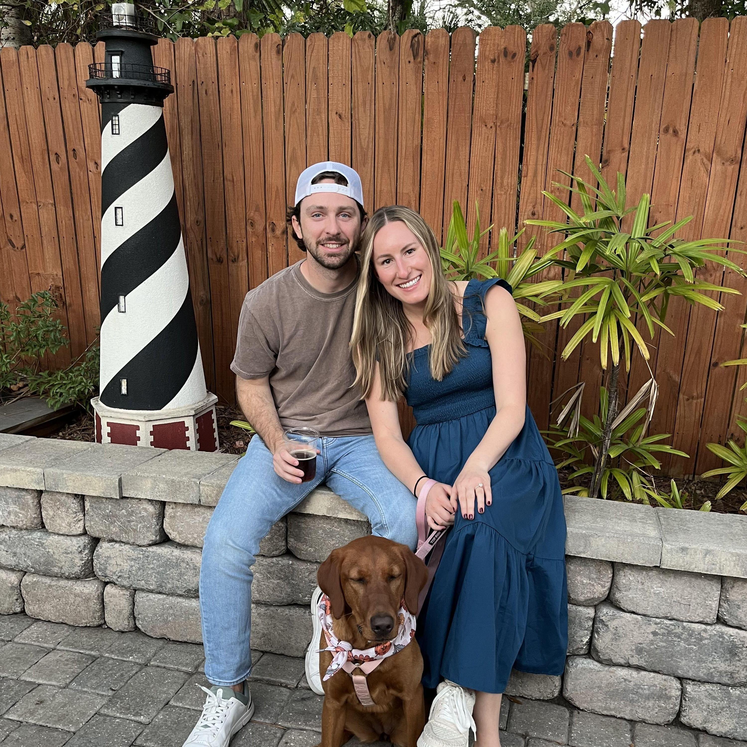 Celebrating our engagement with family (at another brewery)