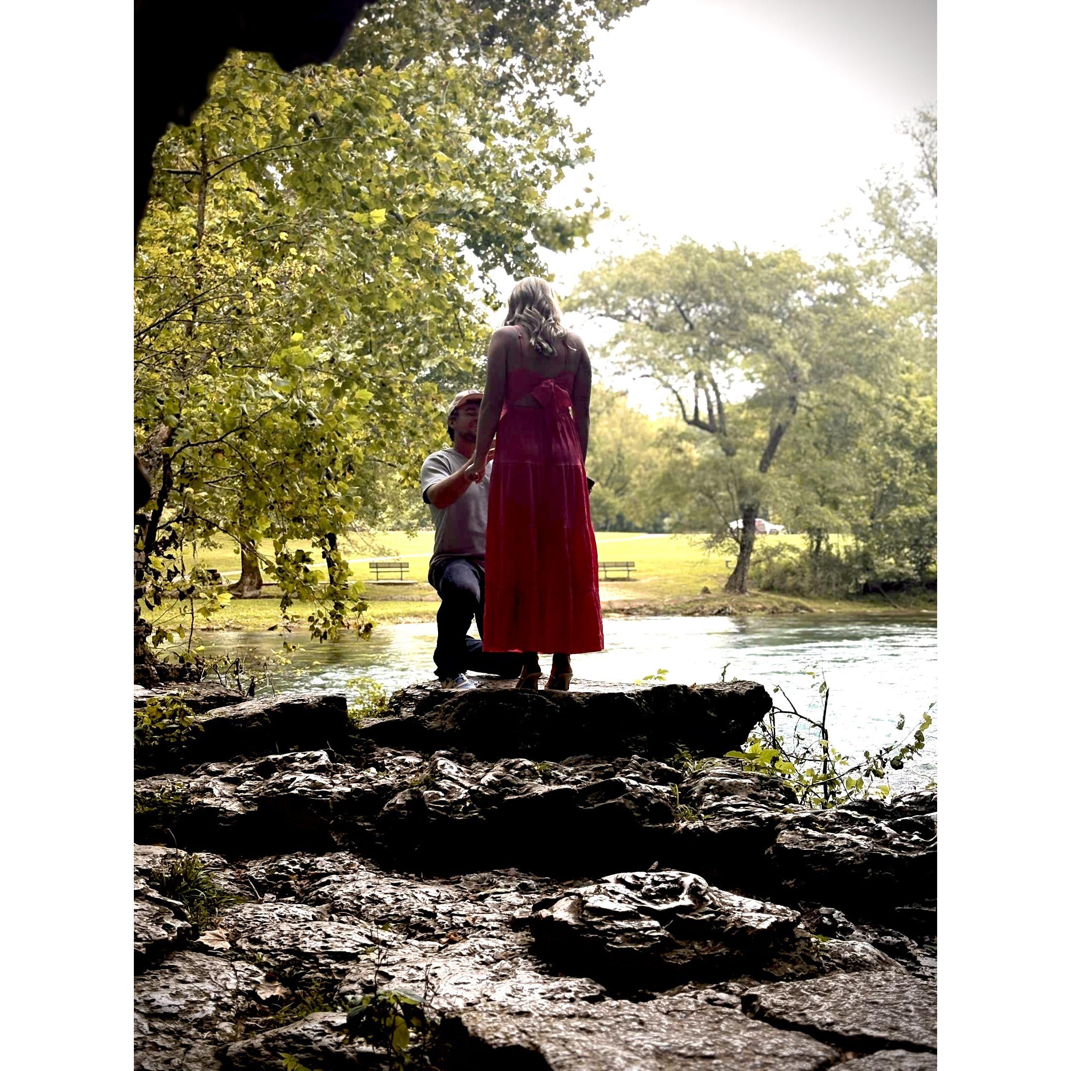 The moment Gracie said YES! (Easiest yes of my life!)