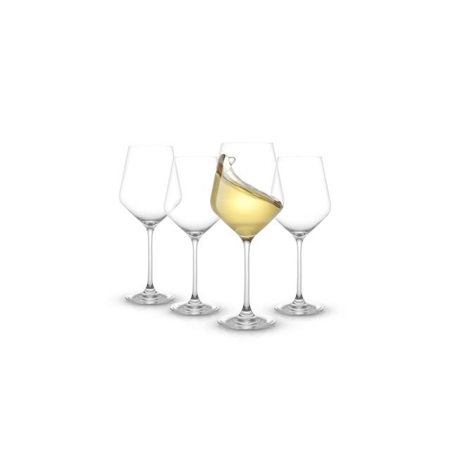 JoyJolt Layla White Wine Glasses - Set of 4 Italian Wine Glasses European Made - 13.5 oz