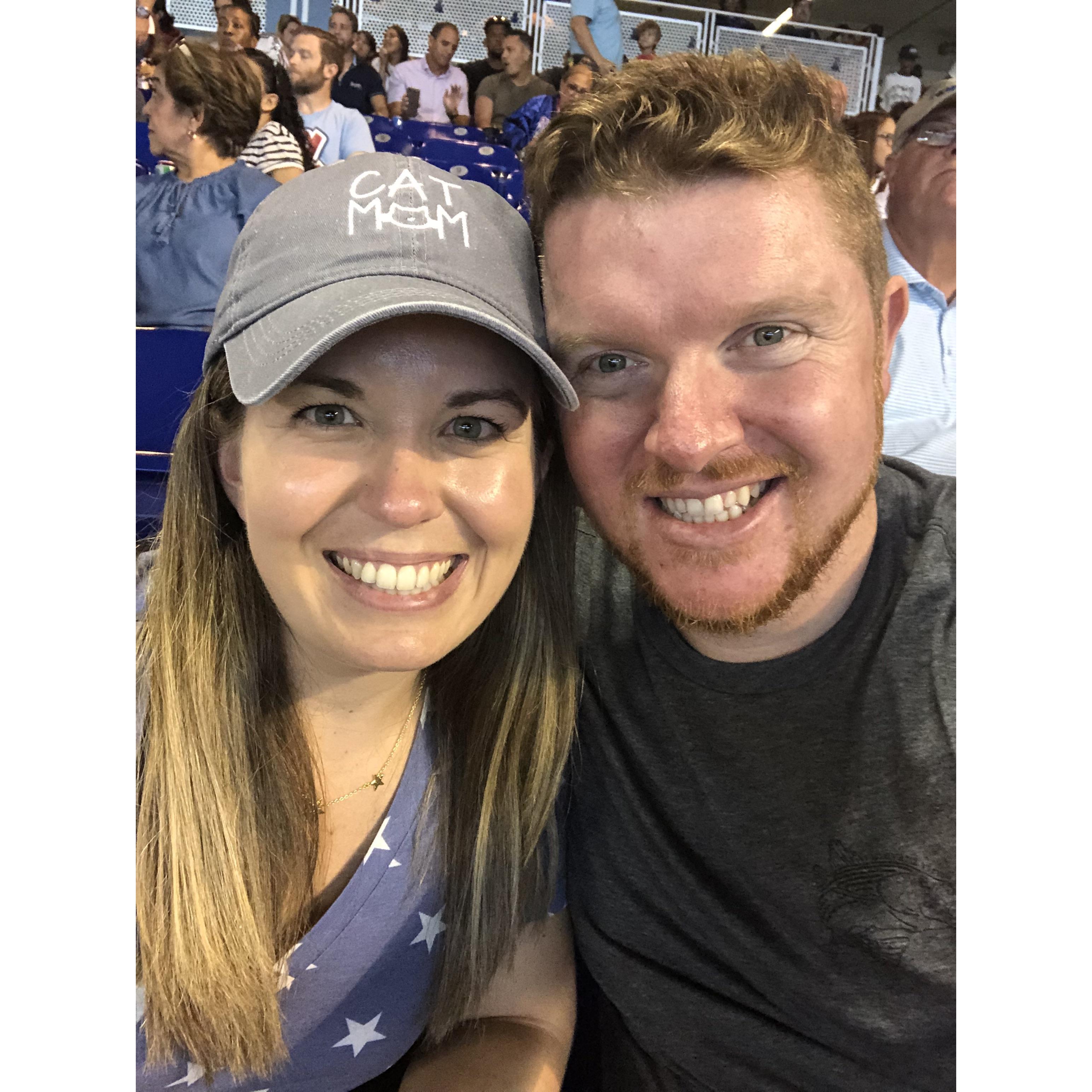 Our first Marlin vs. Braves game together