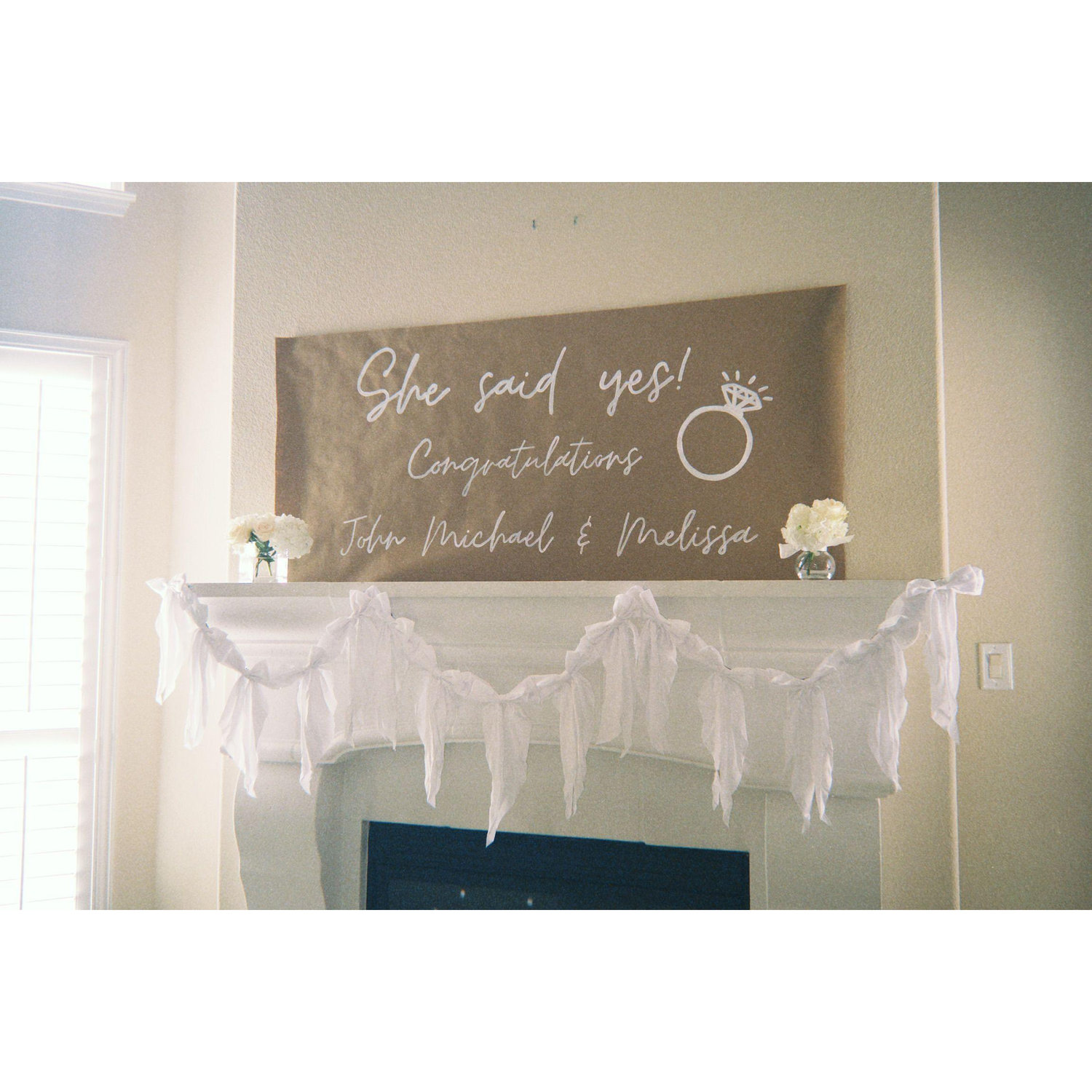 Melissa's best friend, Daniella, made signs and decorations for the surprise party