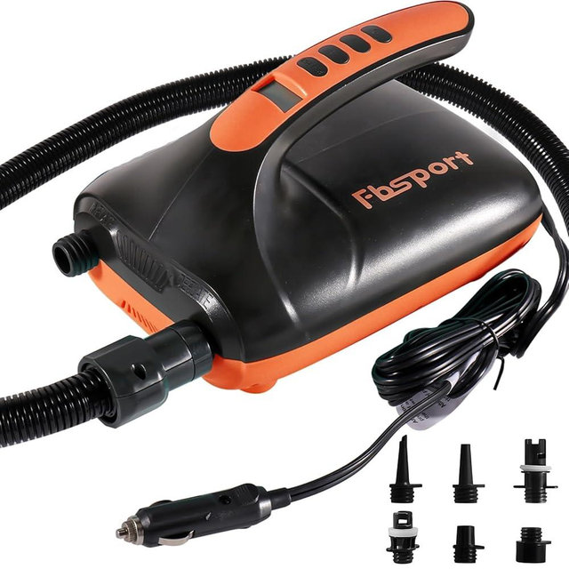Electric Paddle Board Pump, 20PSI SUP Air Pump with Inflation & Deflation Functions & 12V DC Car Connector, Portable Quick Inflator for Inflatable Paddleboard, Kayaks, Boats and Air Mattresses