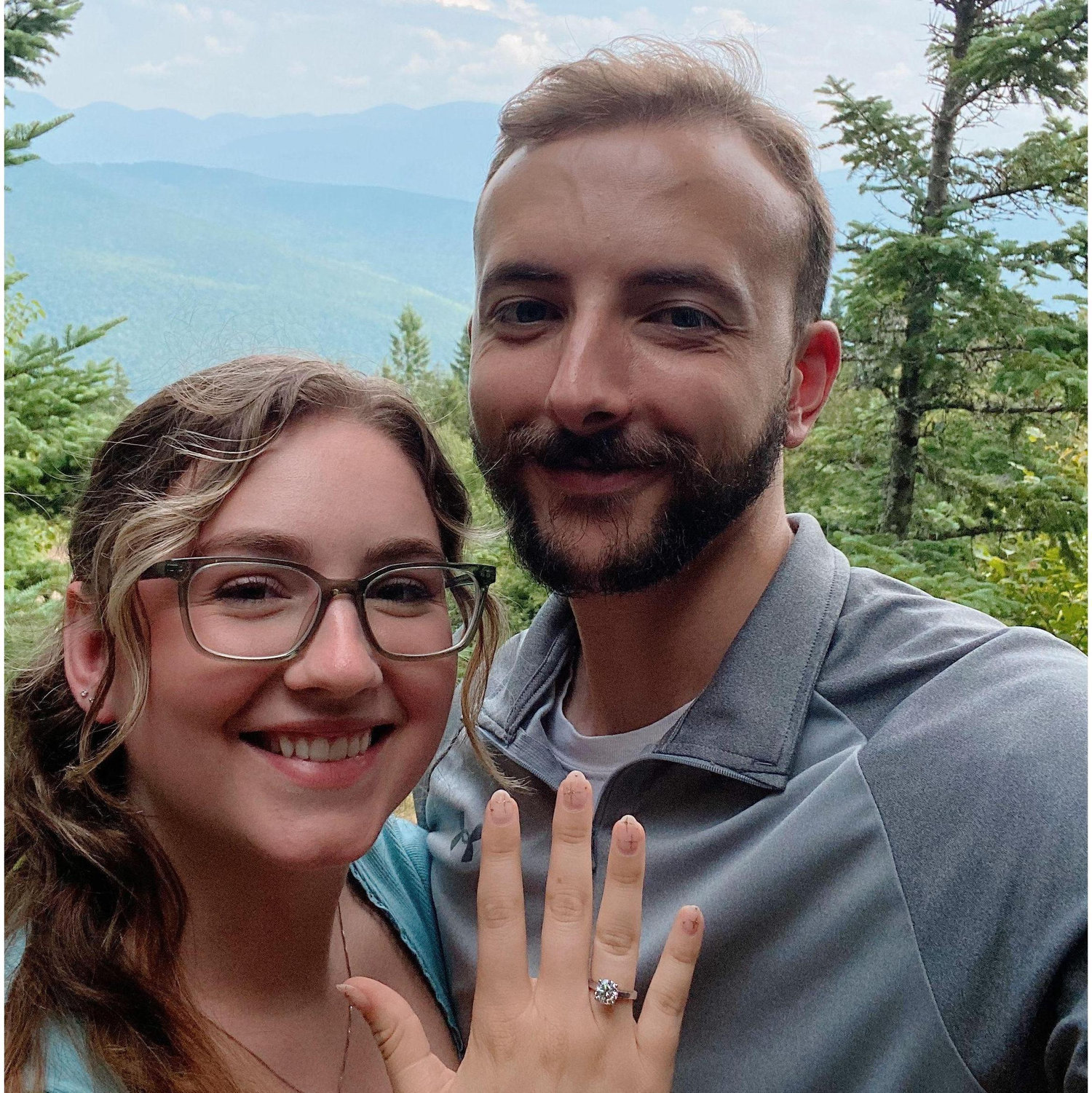 Selfie taken at Loon Mountain where Matt asked me to marry him