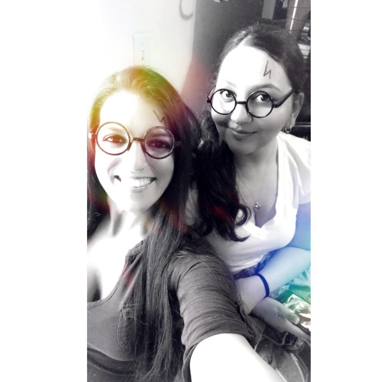 Maid of honor and I! Harry Potter for life.