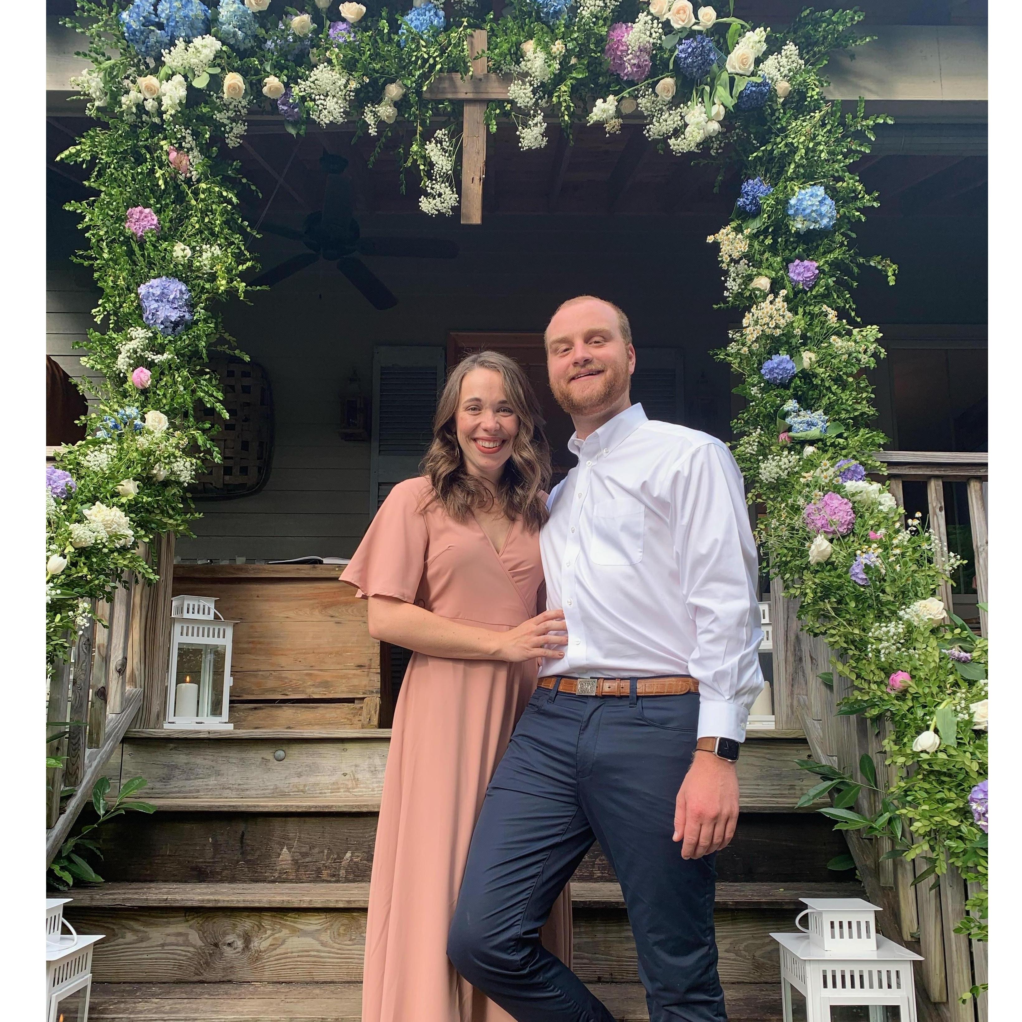 Matt & Elise's wedding at the Creed Cabin in North Carolina