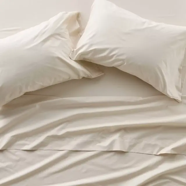 King 400 Thread Count Percale Sheet Set Natural - Casaluna™