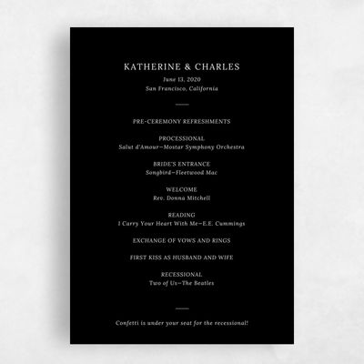 Black Wedding Program - Stevens