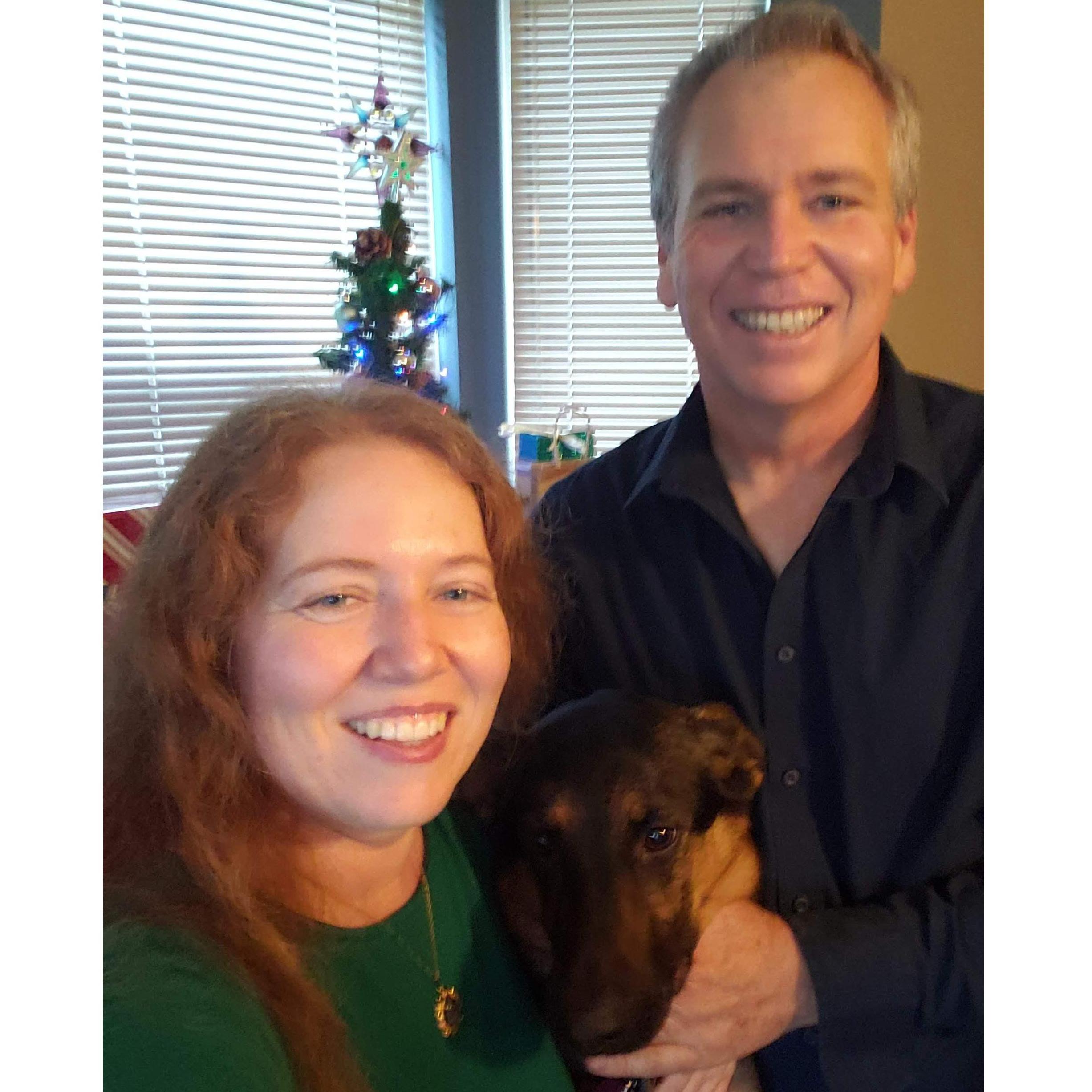 Our first Christmas with Ellie, 2019.