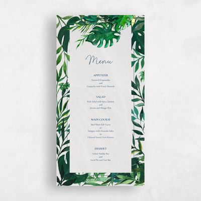 Beige Wedding Menu - Cartago