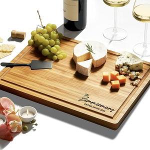 Personalized Cutting Board, Custom Bamboo Engraved Charcuterie Boards - Best Present for Wedding, Bridal Shower, Engagement, Anniversary, Housewarming, Gift Idea for Couples Bride, Parent, Family