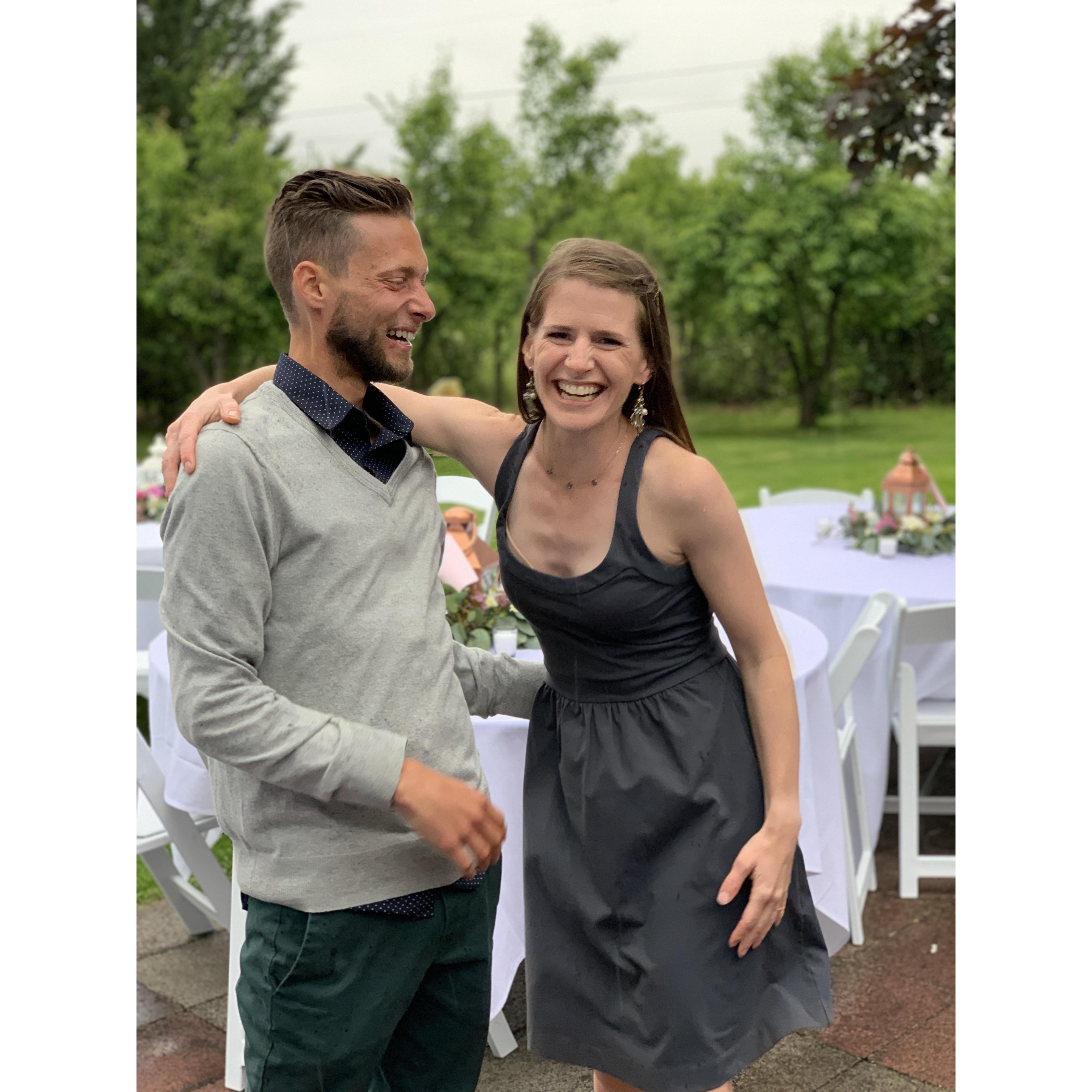 Most of our local friends found out about our engagement at Matt and Lexi Jordan's wedding 💕