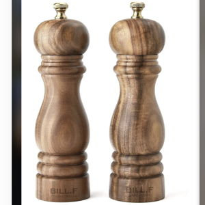 BILL.F Salt and Pepper Grinder Pepper Mill Grinder Pepper Grinders Salt Mill Set of 2 with Adjustable Ceramic Rotor 7 Inch