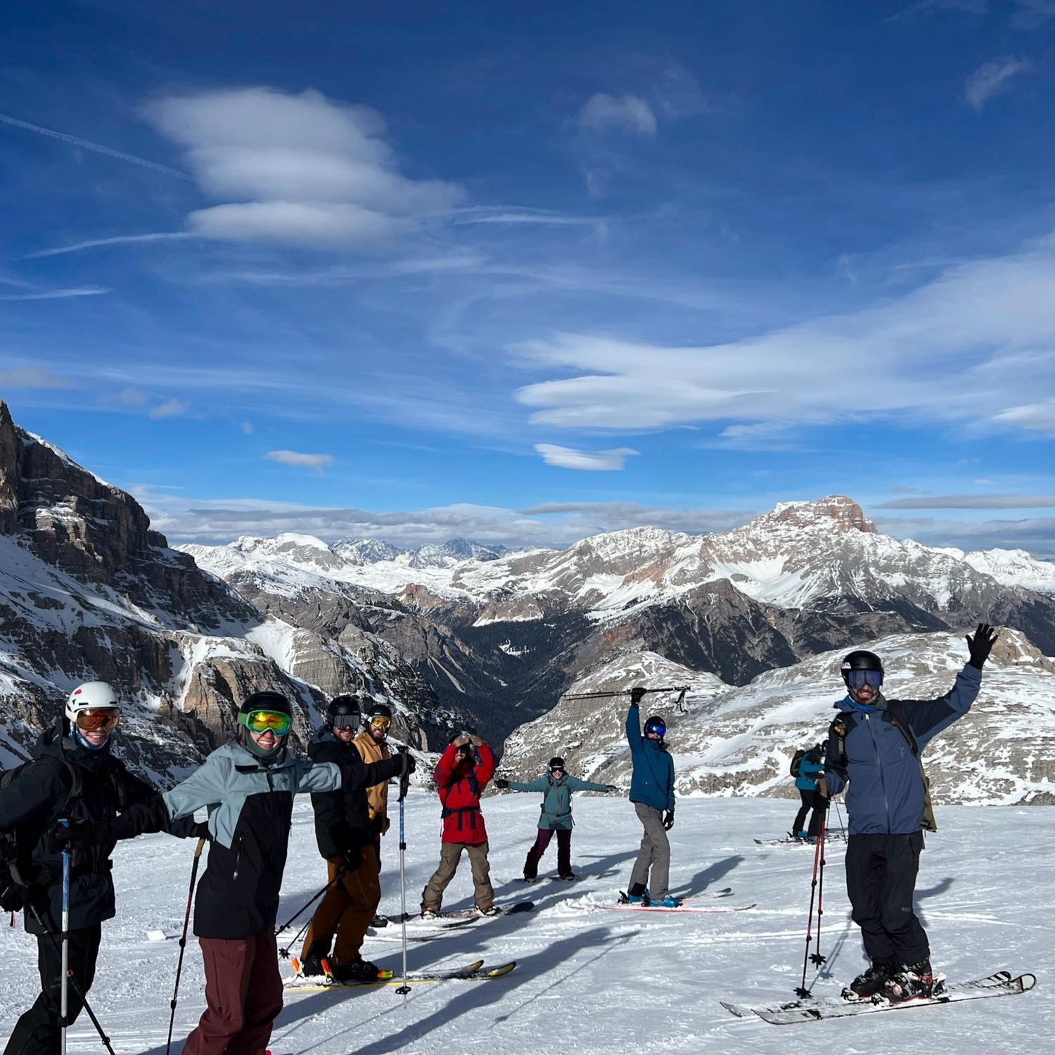 Ski crew in Cortina