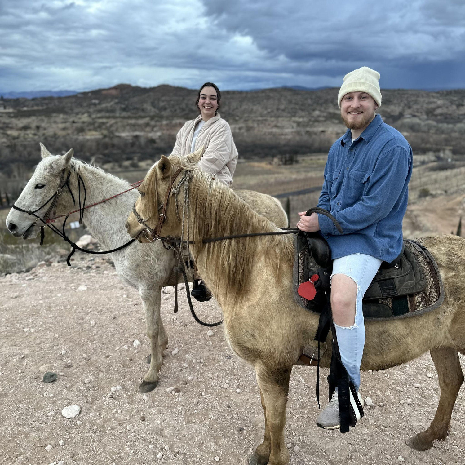 2024 Vacation February Sedona, AZ Horseback riding in a vineyard