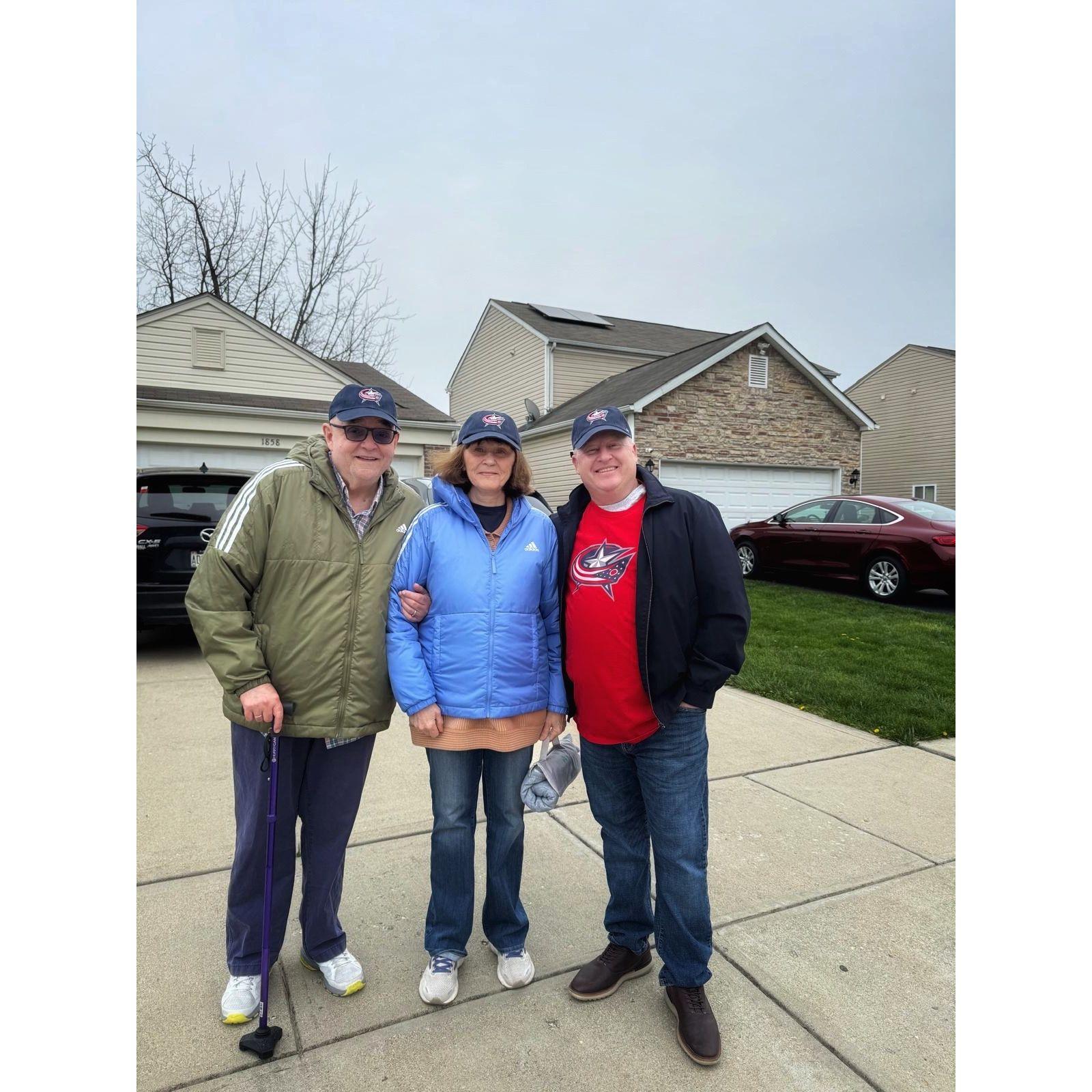 With Lera's parents - happy memories and family time in Ohio :)