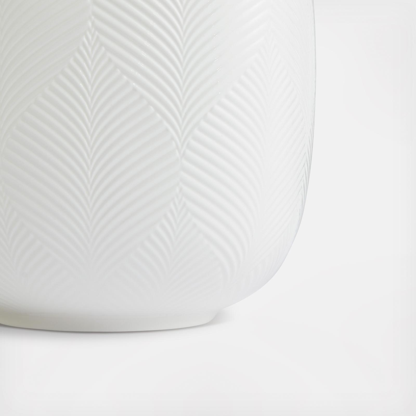 Wedgwood, White Folia Round Vase | Zola
