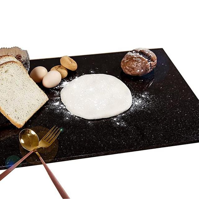 Gulploug Natural Midnight Granite Pastry Board - Ultra-Thin & Lightweight Granite Slab for Baking & Cutting - Black, 13.5 Pounds - 16x20x2/5 Inch Size Perfect for Kitchens & Bakeries!