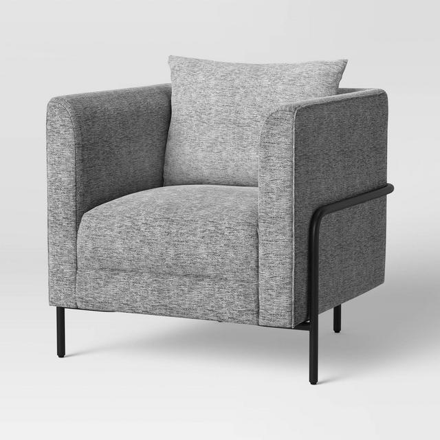 Ostern Upholstered Armchair with Metal Frame Gray - Project 62™