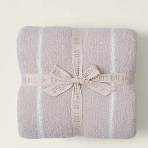 The CozyChic® Ribbed Bed Blanket | Barefoot Dreams®( King size/ Stone+ pearl color)