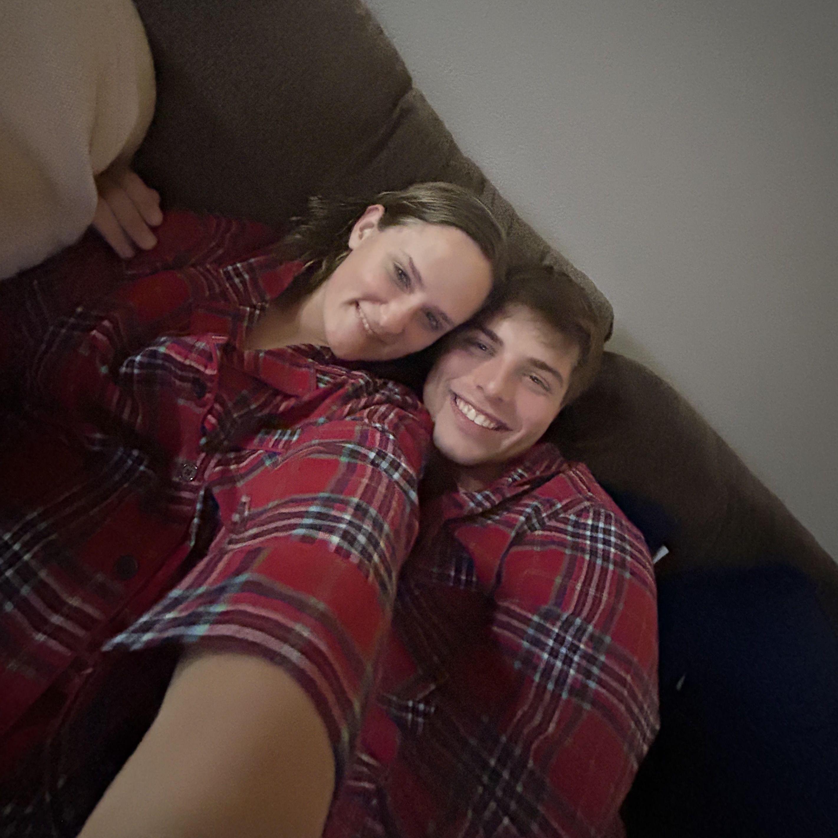 Ben let Kylee buy matching Christmas pajamas and he actually wore them! He still keeps getting better and better!!