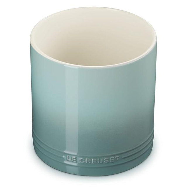 Le Creuset Stoneware Signature Utensil Crock, 2.7 qt., Sea Salt