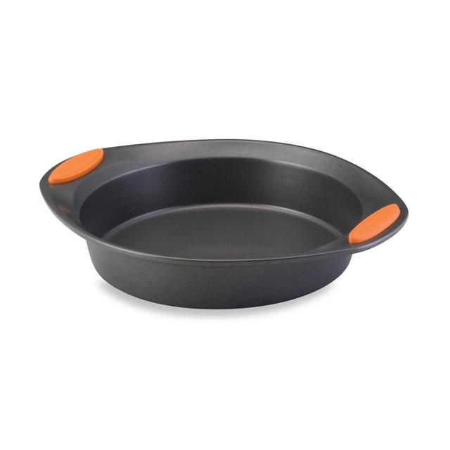 Rachael Ray™ Oven Lovin' Nonstick 9-Inch Round Cake Pan in Grey/Orange