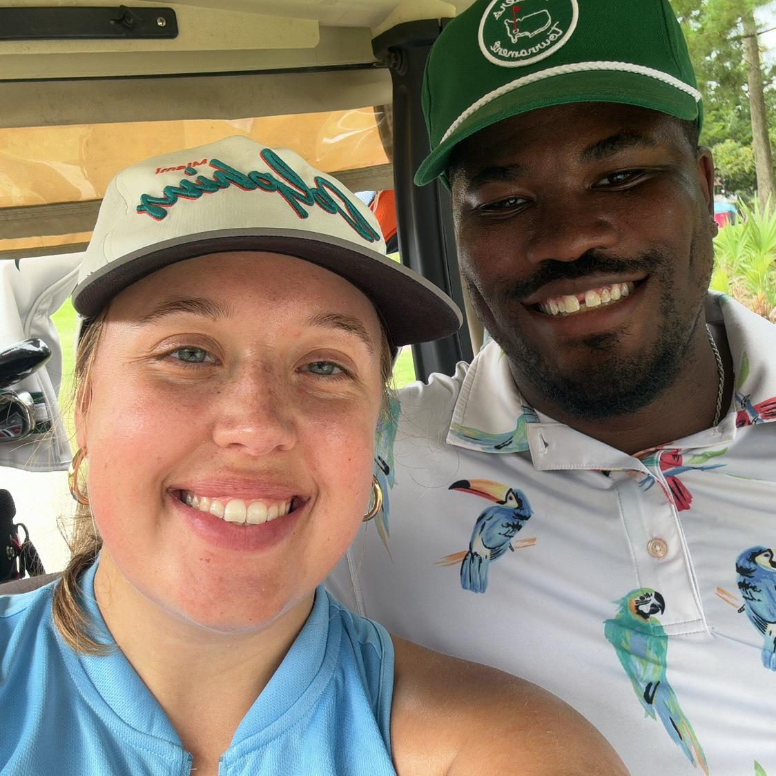 One of our favorite activities to do together - golf!